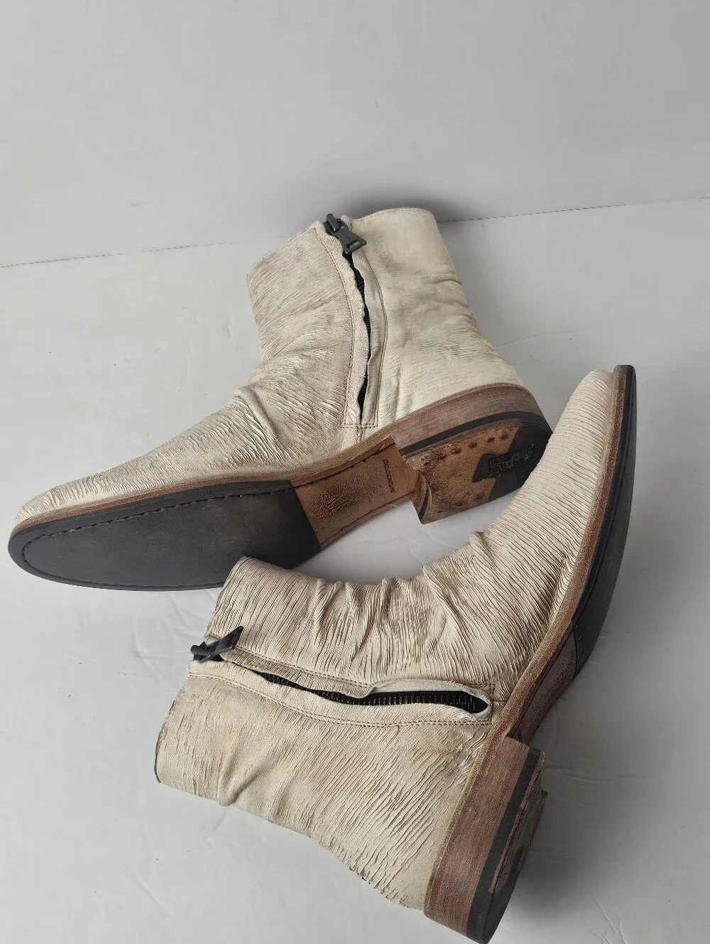 John Varvatos Morrison Sharpei Boot‎ Size 9 USA Handmade Italy Beige Luxury